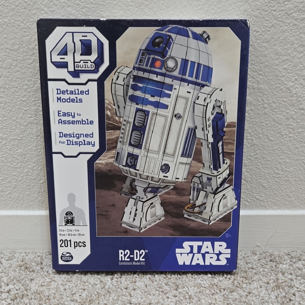 Star Wars R2-D2 4D Build Cardstock Model Kit - 201 Pieces